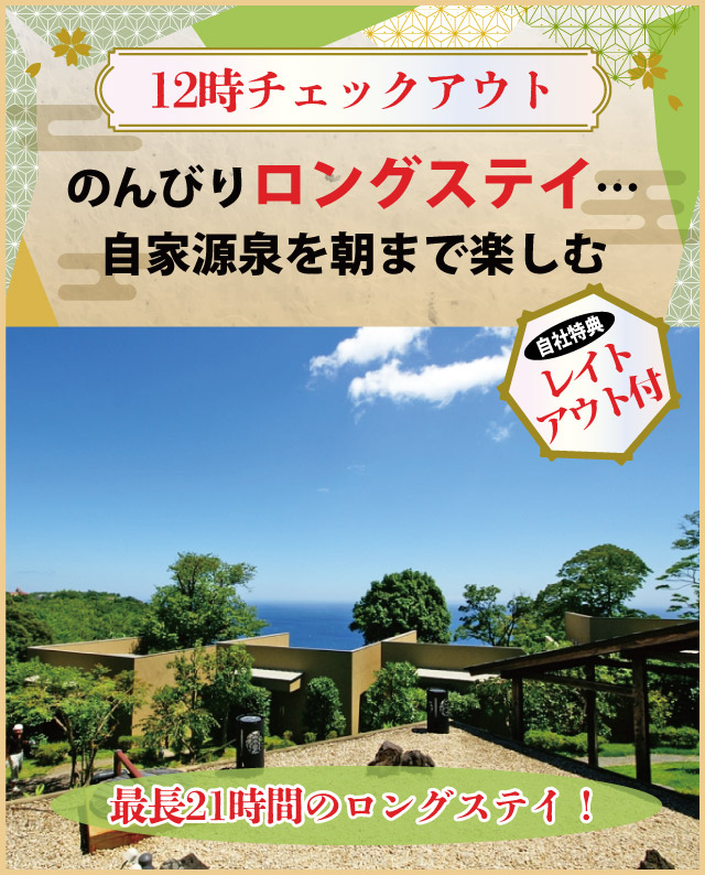 【12時チェックアウト】のんびりロングステイ・・自家源泉を朝まで楽しむ